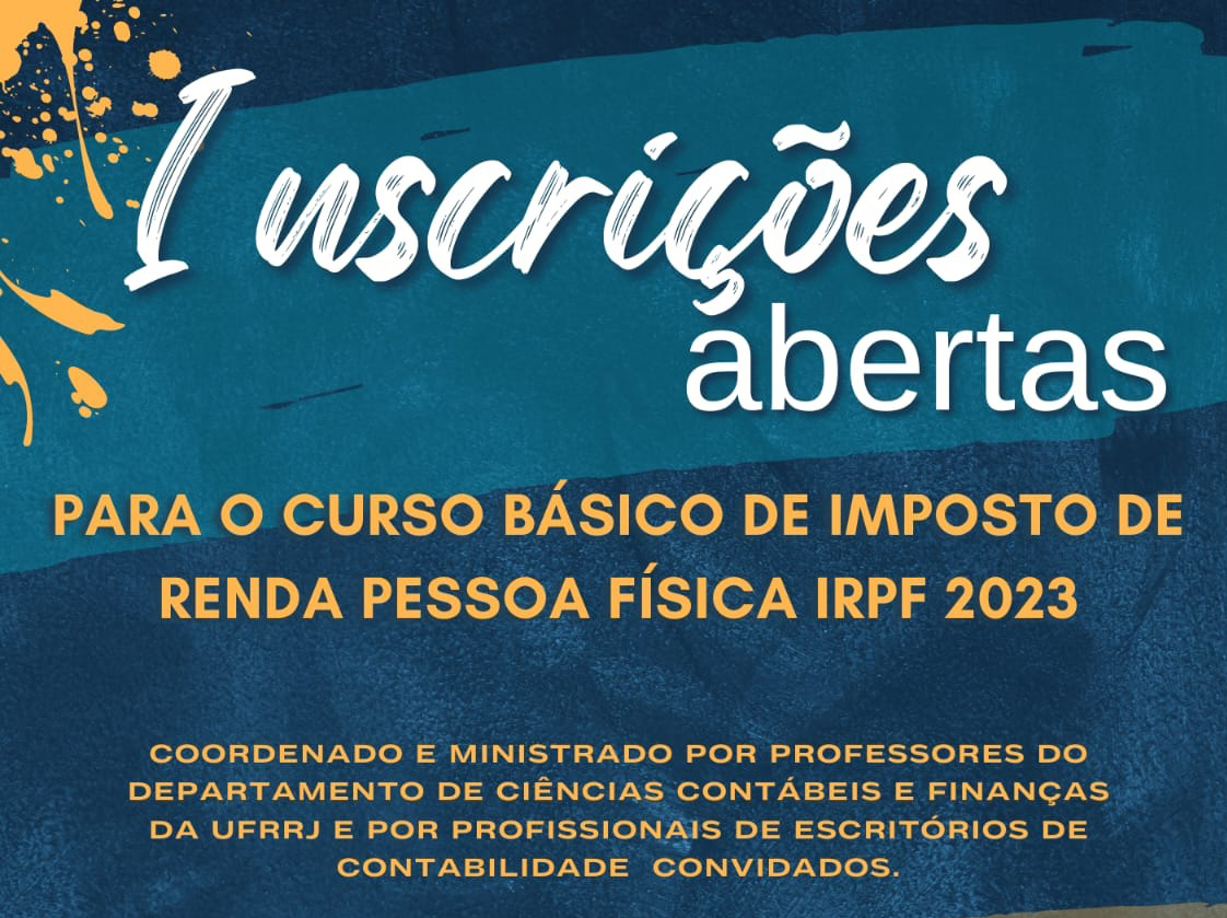 Inscrições abertas para Curso Gratuito Básico de IRPF 2023 UFRRJ